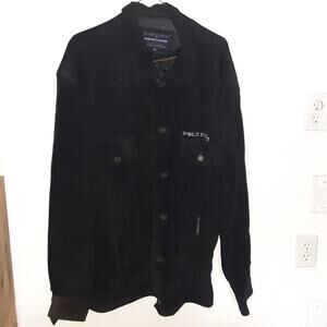 Vintage Phat Farm Suede Leather Jacket Mens 2XL Hip Hop 90s Button